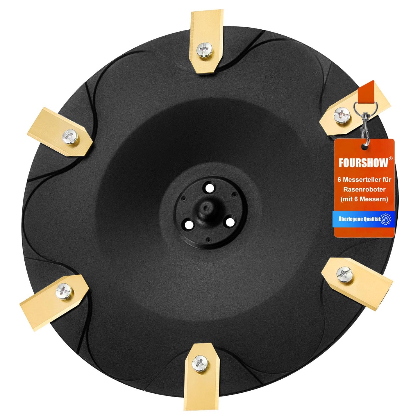 Pļaušanas disks + 6 asmeņi, saderīgs ar Gardena Sileno Life, Sileno +, Sileno Plus, R100li R130li R160li, robotizētās zāles pļāvēja nažu disks, zāles robota rotējošais disks