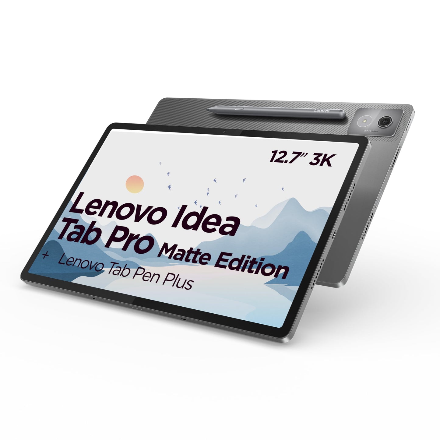 Lenovo Idea Tab Pro planšetdators 32,7 cm (12,7 collas), 3K, matēta versija (MediaTek Dimensity 8300, 8 GB RAM, 128 GB UFS 3.1, 144 Hz, Wi-Fi 6E, Bluetooth 5.3, Android 14), Mēness pelēks, iekļaujot Tab Pen Plus