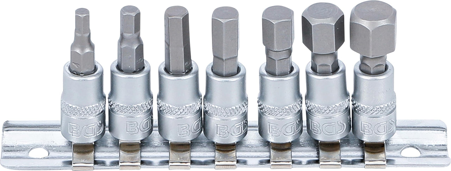 BGS 2161 bitu uzgaļu komplekts, iekšējais seškantis 4-12 mm, 7-dal.
