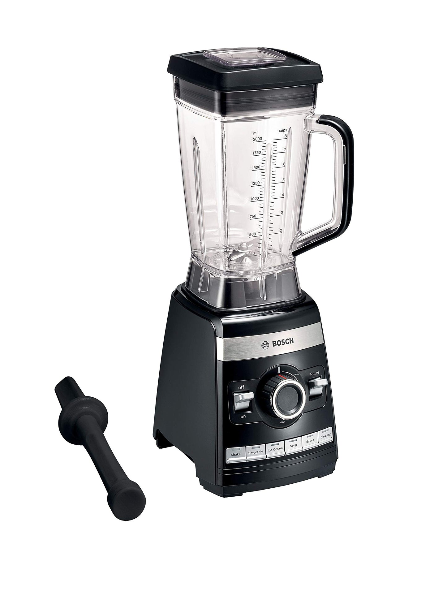 Bosch VitaBoost MMBH6P6B - 6-speed stainless steel blade, 2.5L Tritan bowl, 6 programs, BPA-free, easy to clean, 1600W.