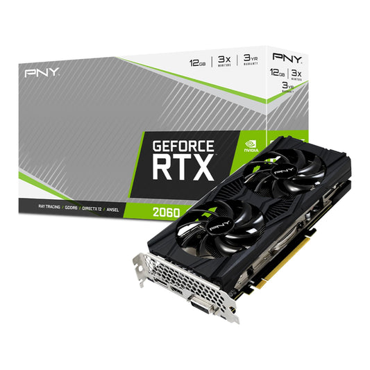 PNY GEFORCE RTX™ 2060 12GB XLR8 Gaming - Dual Fan, RGB lighting, high-performance gaming graphics card