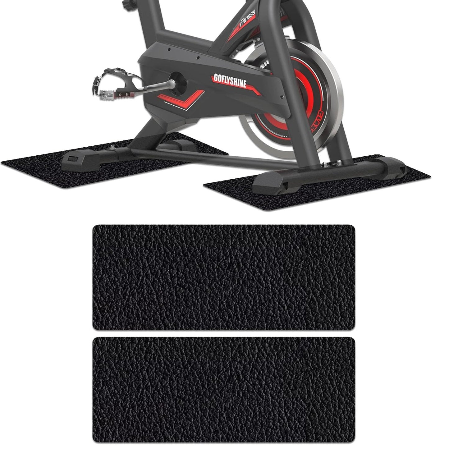 Grīdas aizsargpaklājiņš fitnessam GIES – 6 mm biezs trenažiera paklājiņš | Grīdas aizsardzība cietkoksnei, paklājam un skrejceliņam | neslīdošs mājas trenažieru zāles aksesuārs