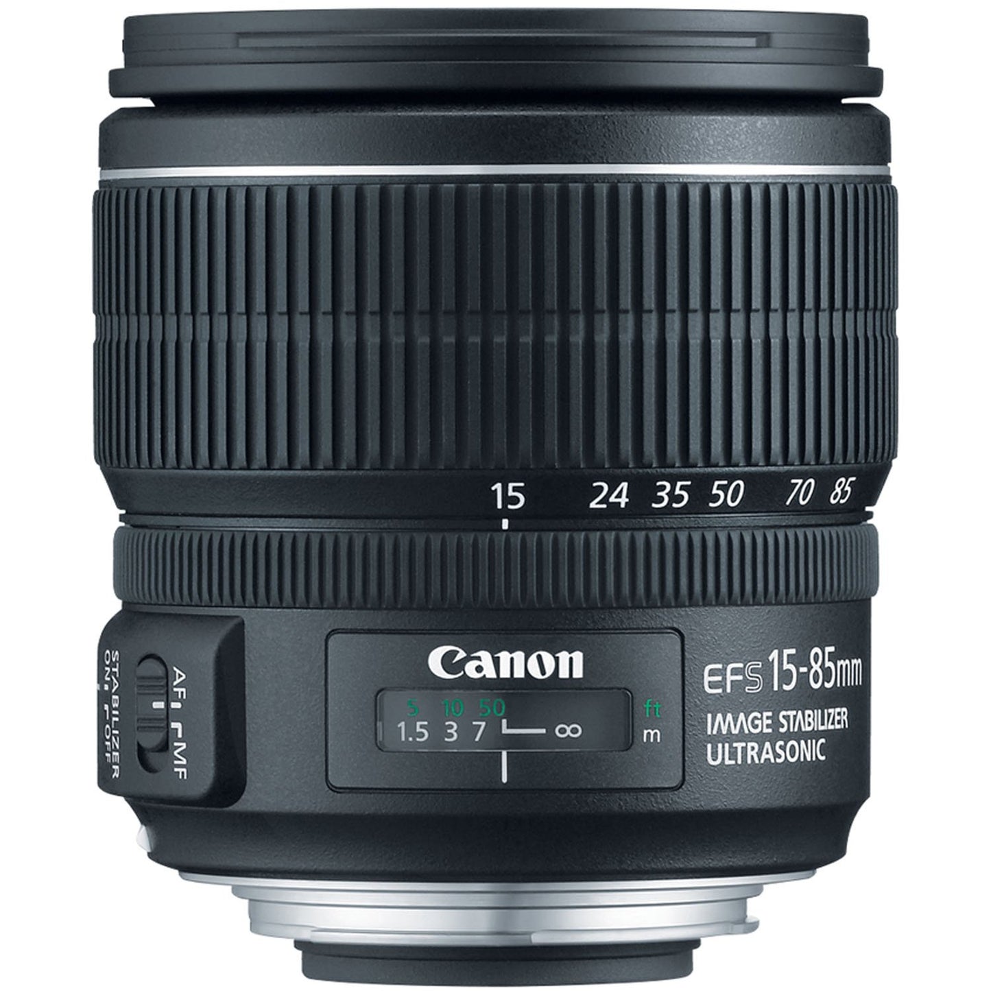 6. Canon EF-S 15-85mm F3.5-5.6 IS USM objektīvs, melns