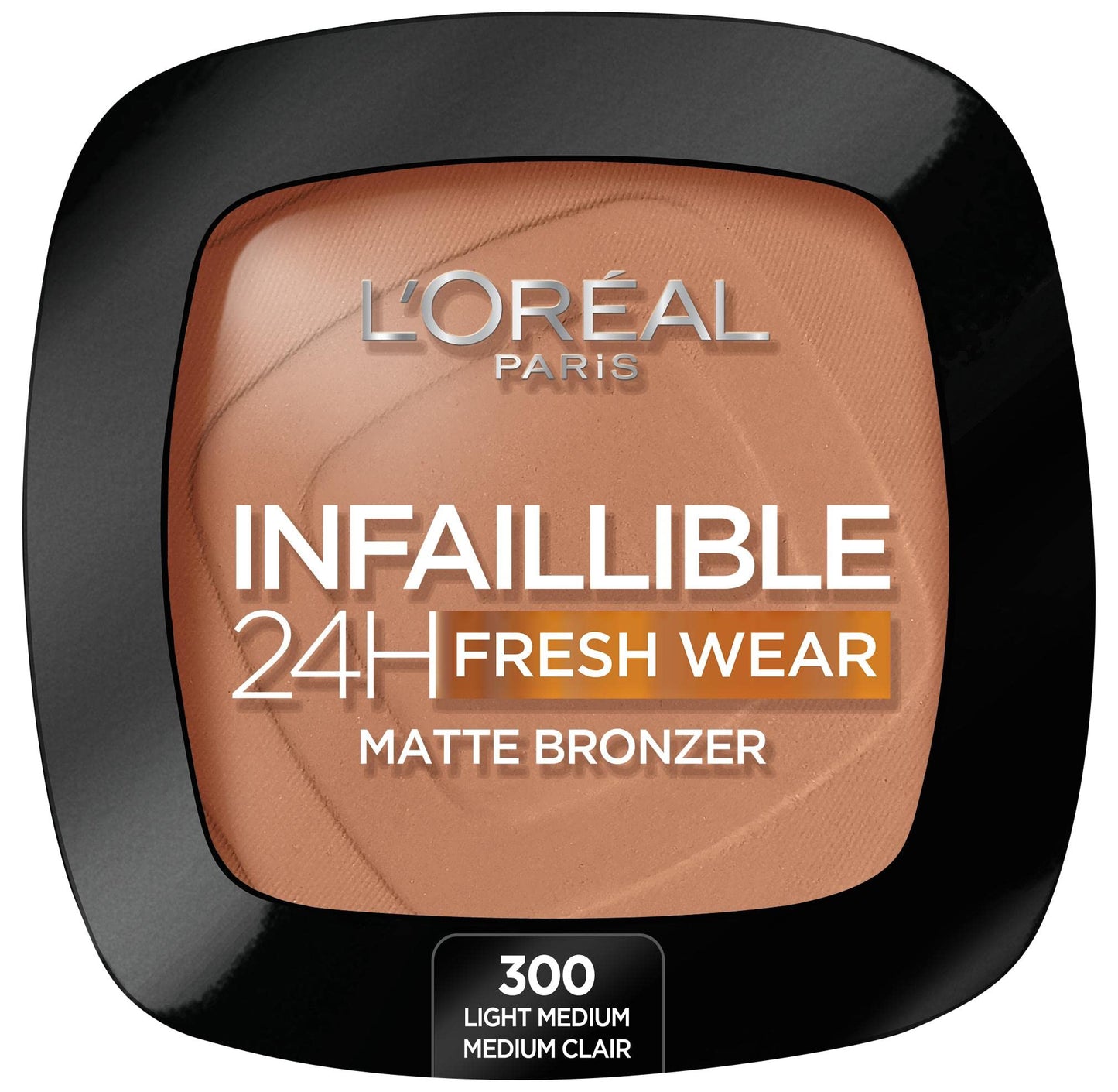 Matēts bronzeris L'Oréal Paris Infaillible 24h Fresh Wear Soft Matte, ilgnoturīgs un sedzošs, dabīgam matētam iedegumam, tonis 350 Medium, 1 gab.