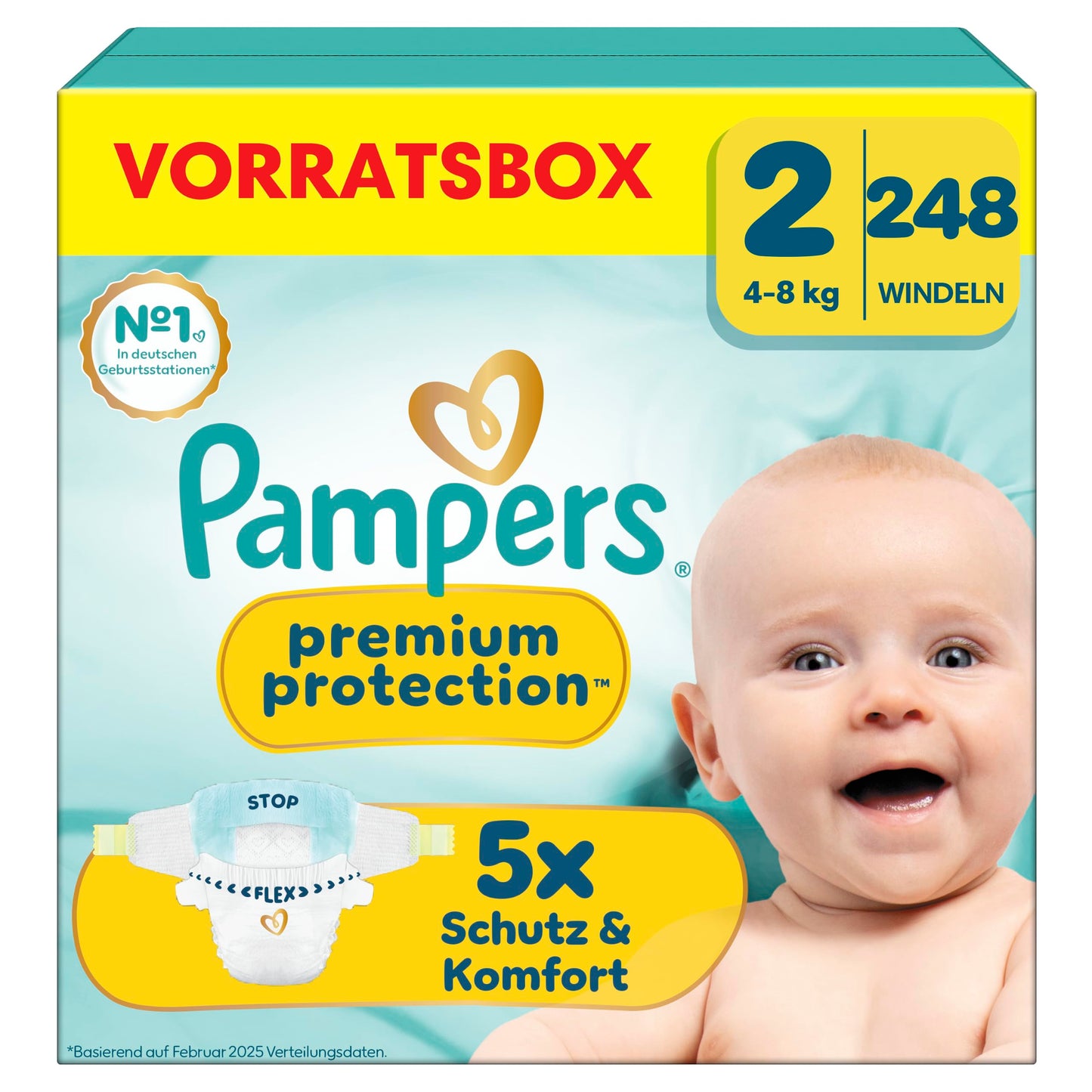 Pampers Premium Protection 2. izmērs, 248 autiņbiksītes, 4kg-8kg