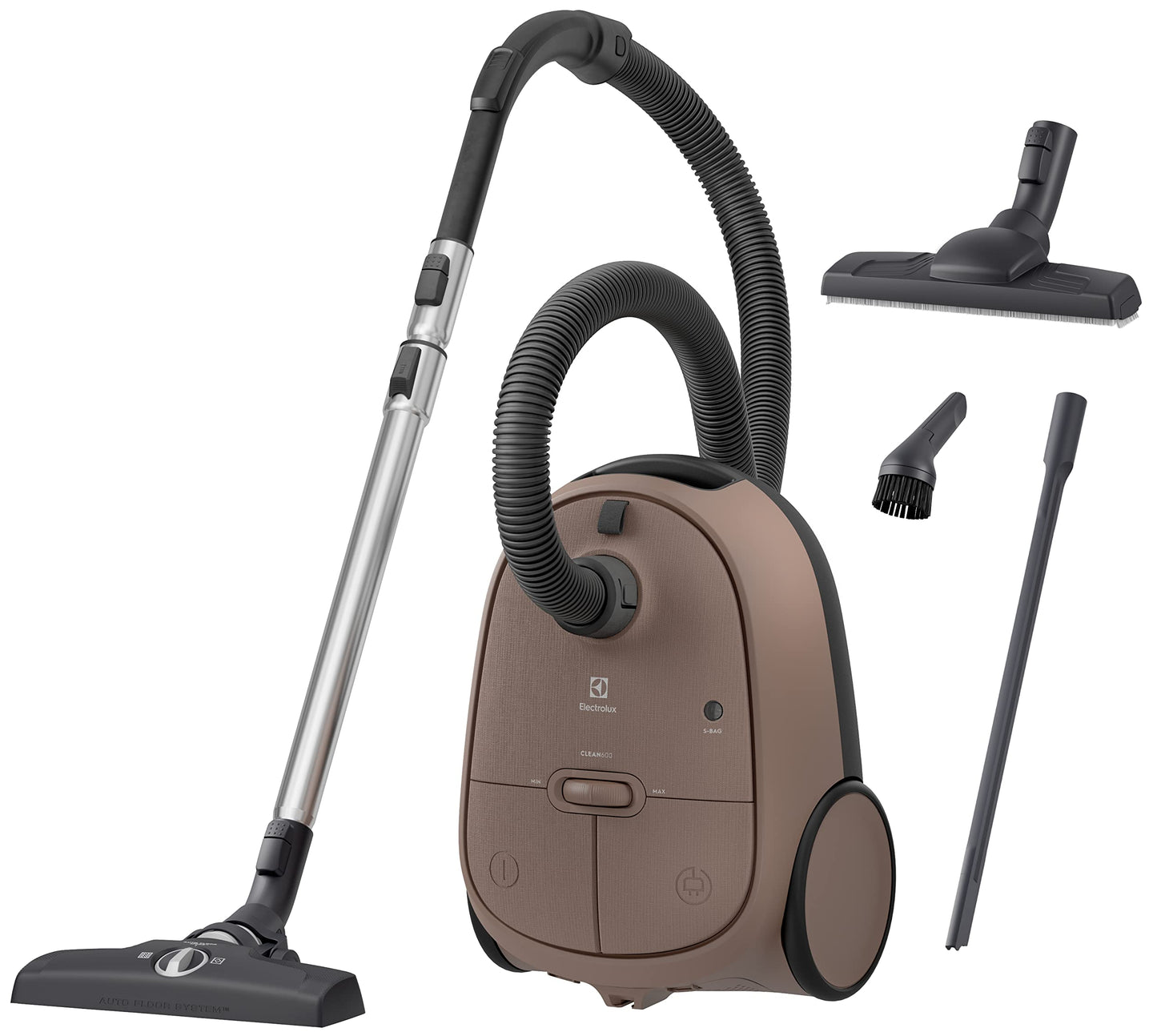 ELECTROLUX EB61C3WBL - grīdas putekļsūcējs ar maisiņu, valriekstu brūns, efektīva putekļu uzsūkšana un stilīgs dizains.
