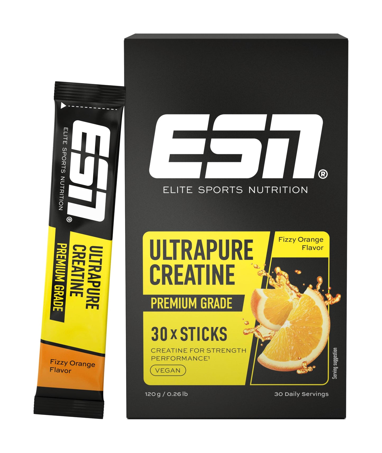 Kreatīns monohidrāts ESN Ultrapure Sticki, 30 sticki, 30 porcijas