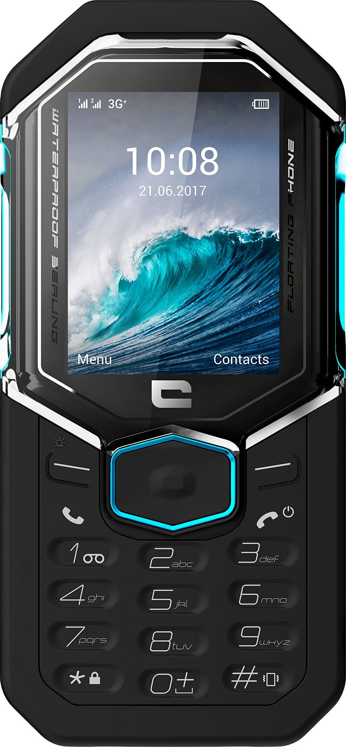 Crosscall Shark-X3 - 3G+ mobile phone, 2.4-inch screen, 64 GB ROM, single SIM, black color.