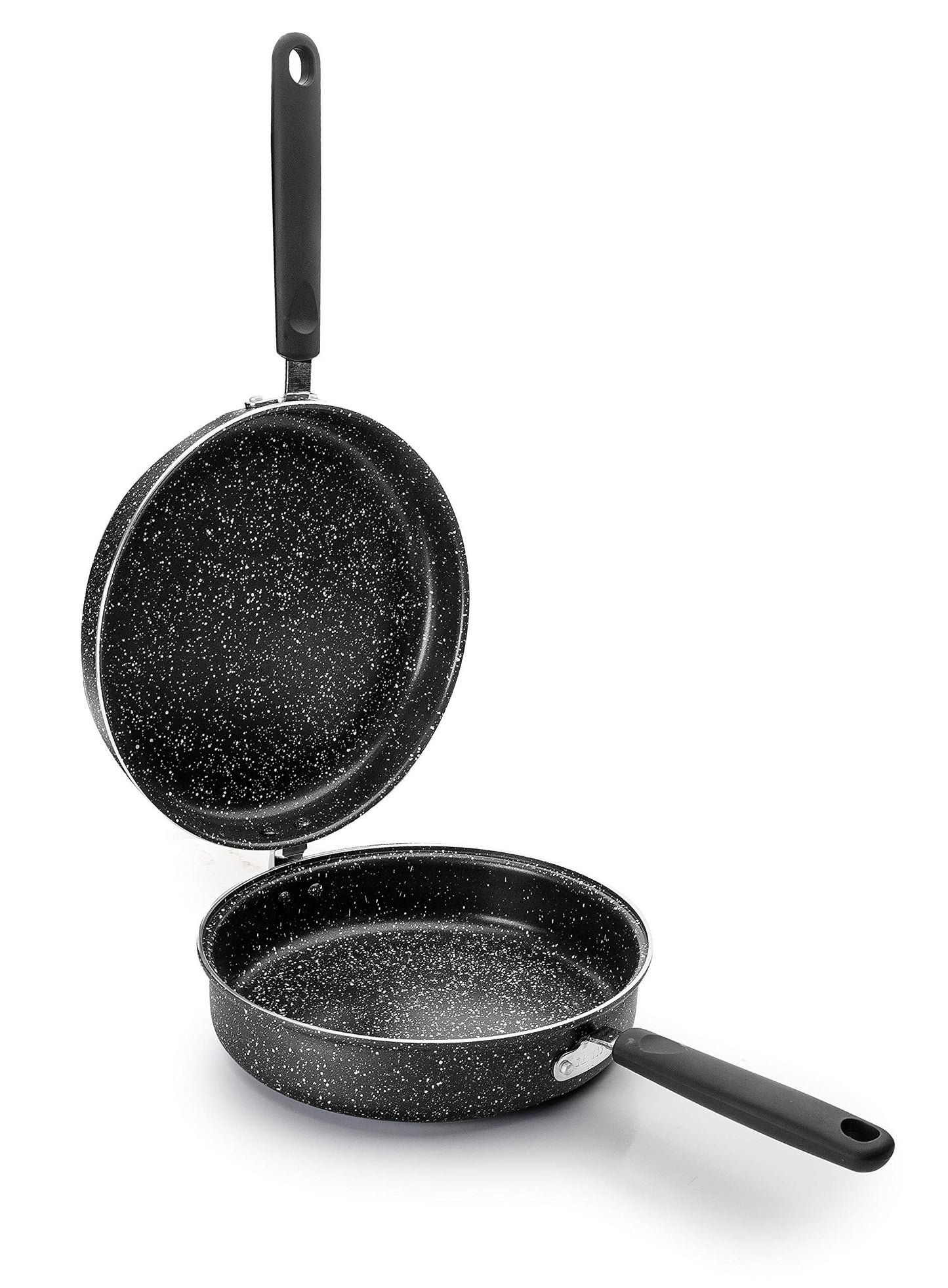Ibili 441020 omletes panna Natura - 20 cm black aluminum frying pan, non-stick surface, ideal for omelets.