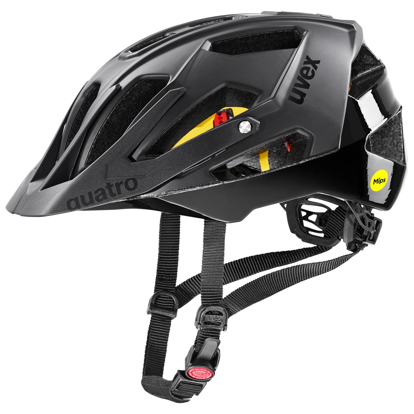 uvex Quatro cc MIPS velosipēda ķivere, Black matt, 56-61 cm