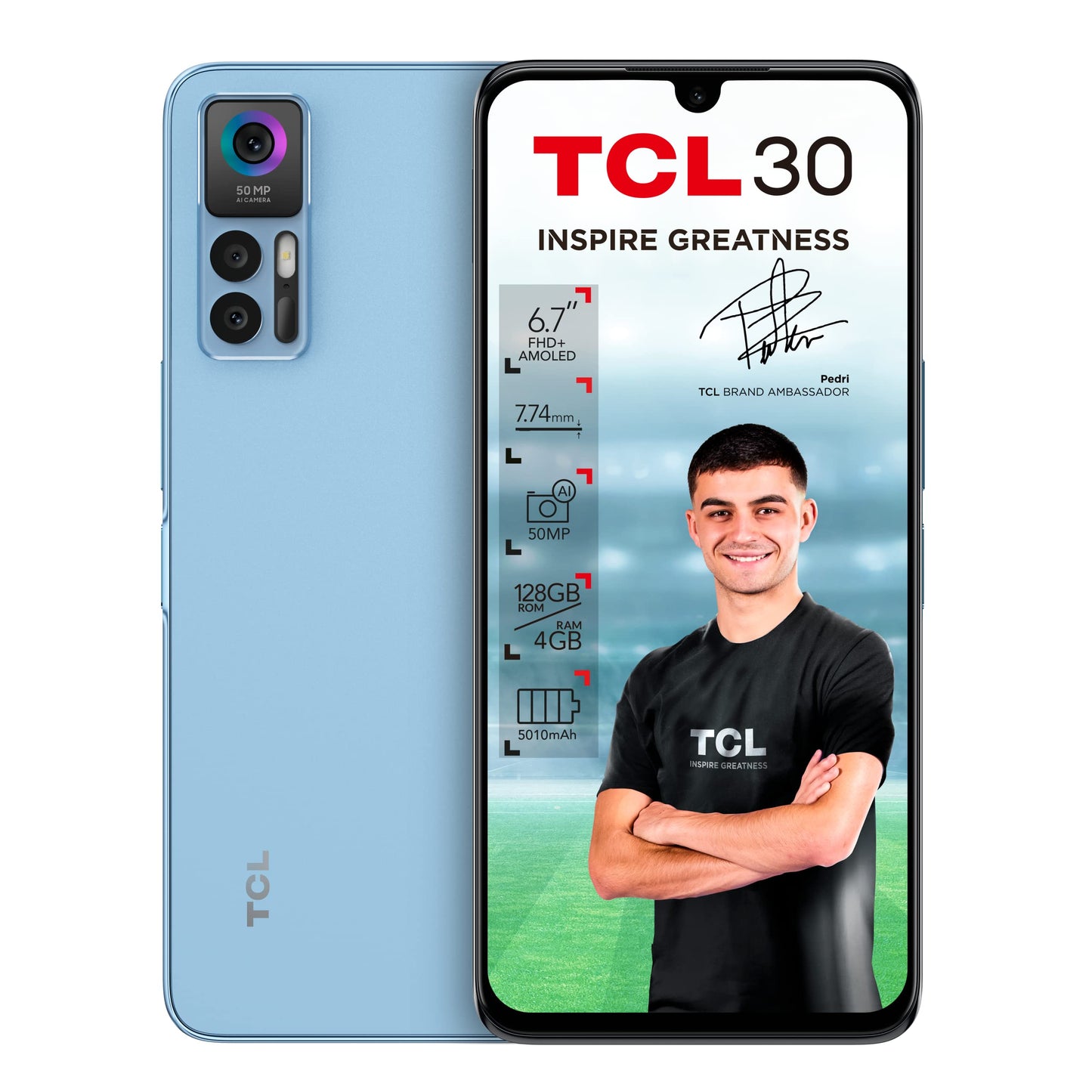 TCL viedtālrunis 30 - 6.7" display, 4GB RAM, 64GB storage, Muse Blue color