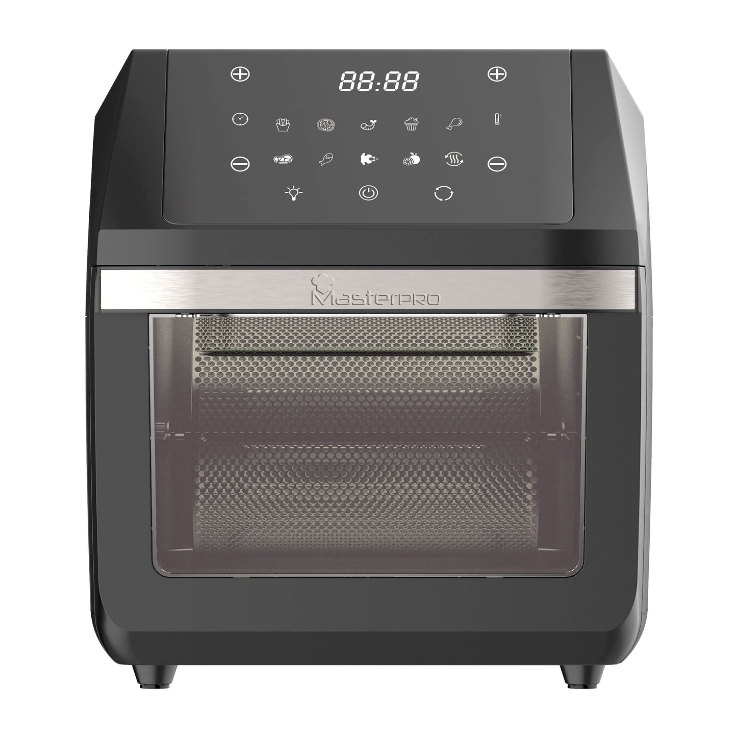 MasterPRO ROCKET 1100 - PFAS-free 11L air fryer and mini oven, 1800W, CERATECH coating, 10 programs, temperature control.