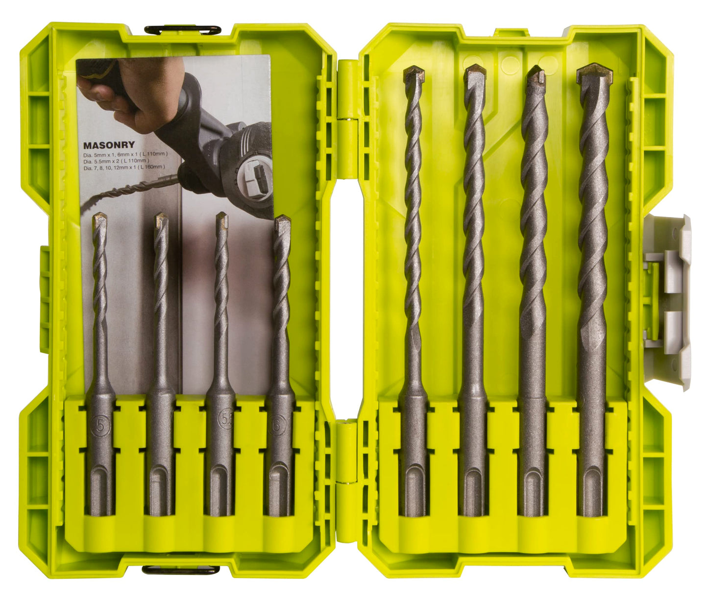 Ryobi RAK08SDS2 SDS+ akmens urbju komplekts, 8 daļas