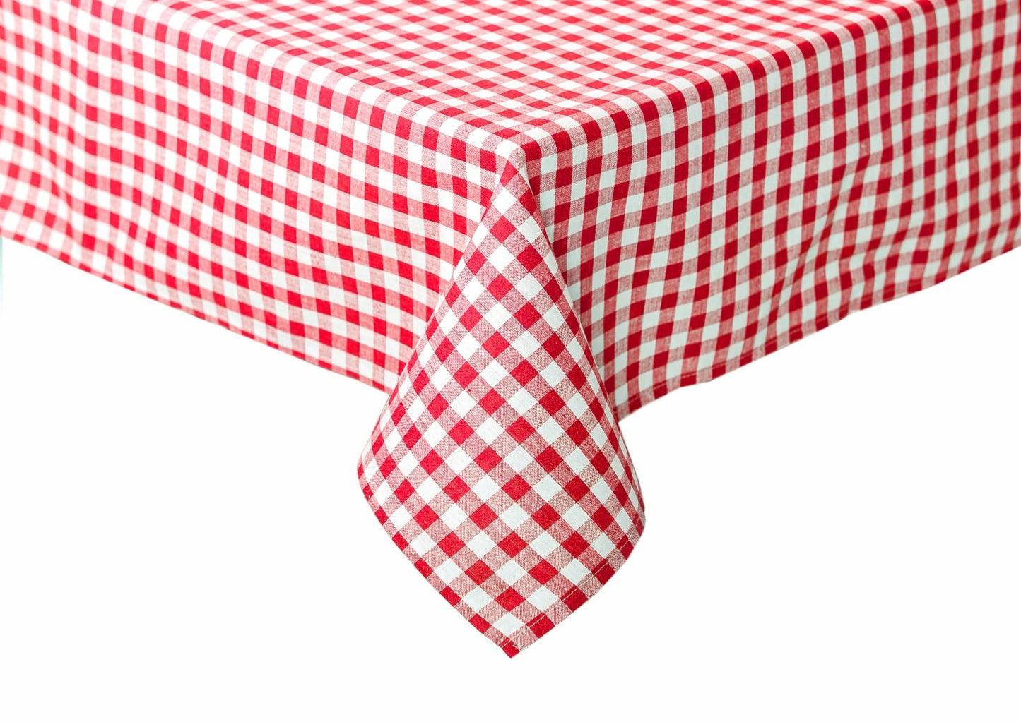 Galdauts 80 x 80 cm texpot Landhaus, sarkanbalts rūtojums, 5 mm rūtiņas, 100% Baumwolle