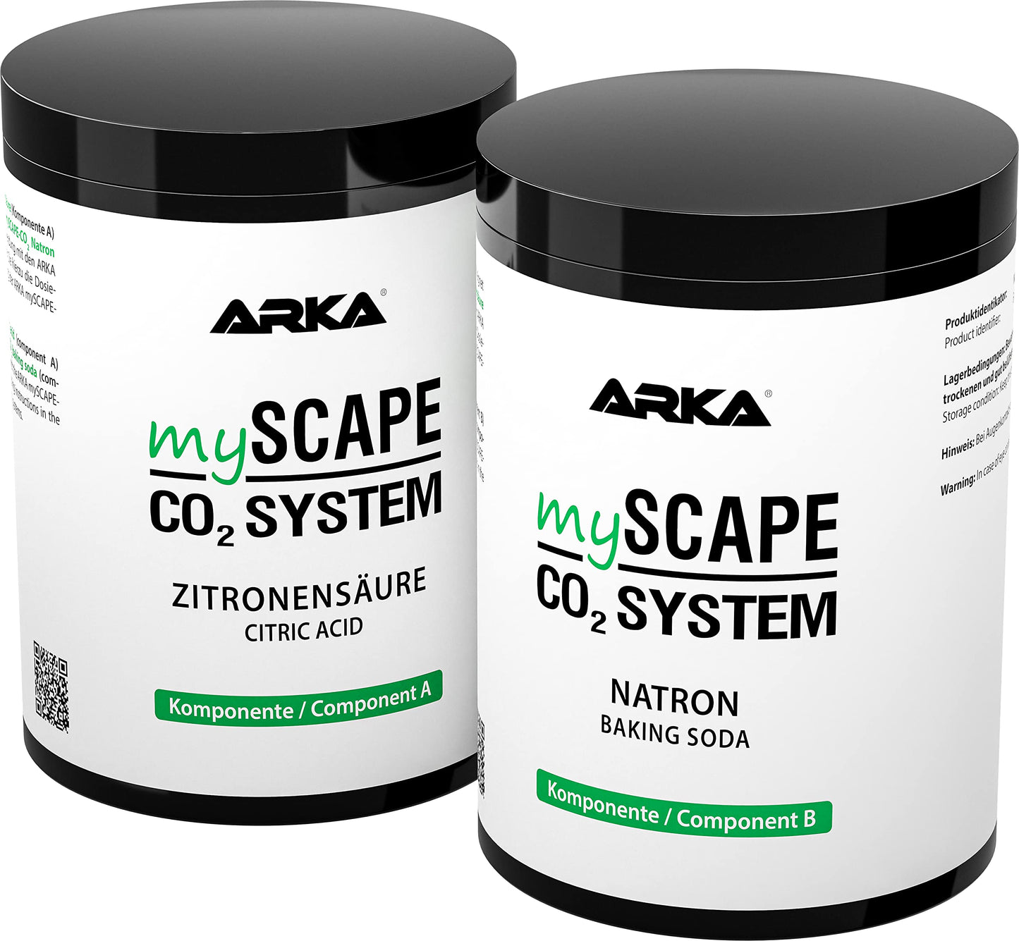CO2 uzpilde akvārijam 2 x 600 g - myScape citronskābes un sodas komplekts
