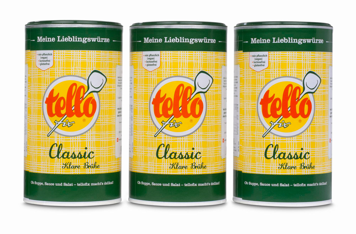 Tellofix Classic dzidrs buljons 3x900 g, daudzpusīgs dārzeņu buljons