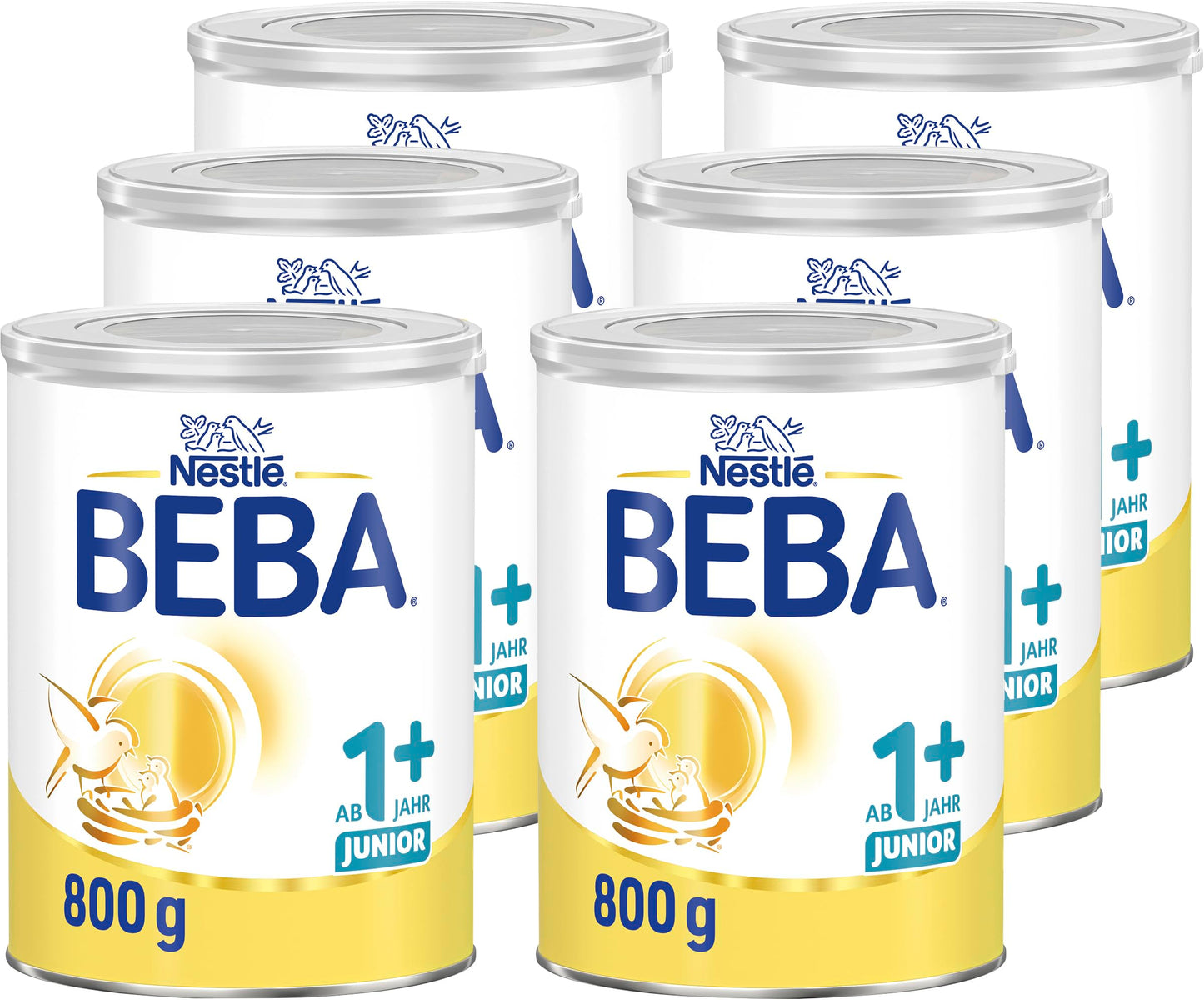 BEBA Junior 1+ piena dzēriens no 1 gada vecuma, 6 x 800 g