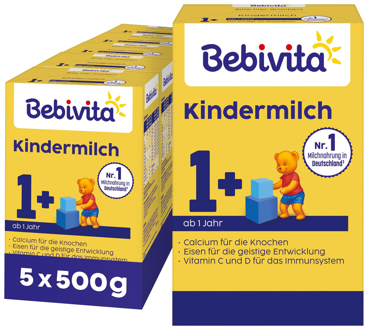 Bebivita piena maisījums bērniem 1+, 500g (5x500g)