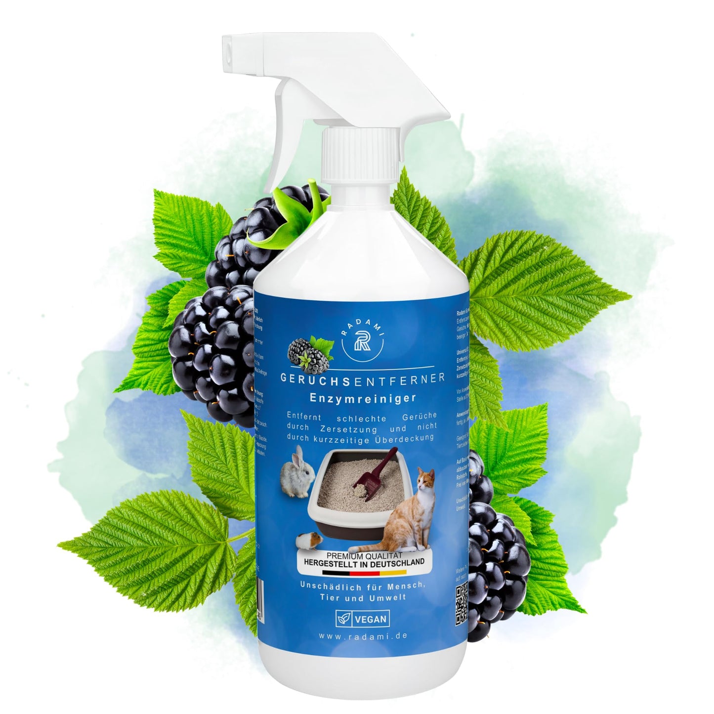 Smaku noņēmējs, smaku iznīcinātājs 1000 ml | Geruchsentferner | enzīmu tīrītājs pret nepatīkamām smakām, Blackberry