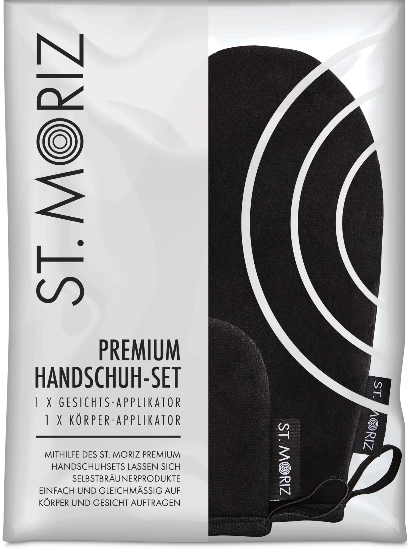 Paštonēšanas uzklāšanas cimdu komplekts St. Moriz Premium sejai un ķermenim, 1 komplekts