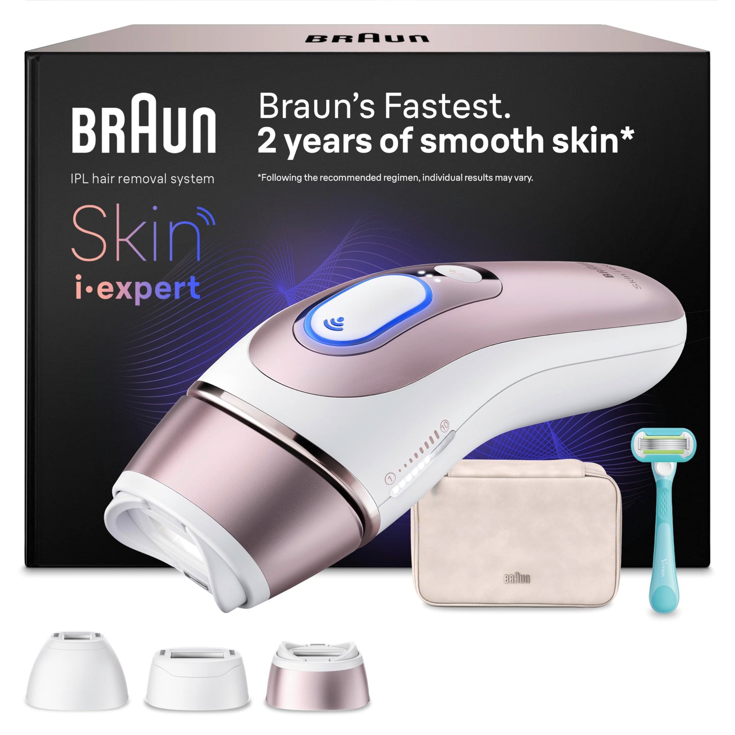 Viedais IPL epilators Braun Skin i·expert 7 PL7311, rožzelts