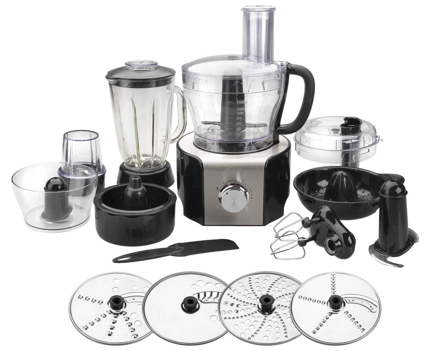Lacor 69079 Lacor-69079-Multifunkcionālais robots 800 W-Melns, nerūsējošais tērauds, stikls un plastmasa, Daudzkrāsains