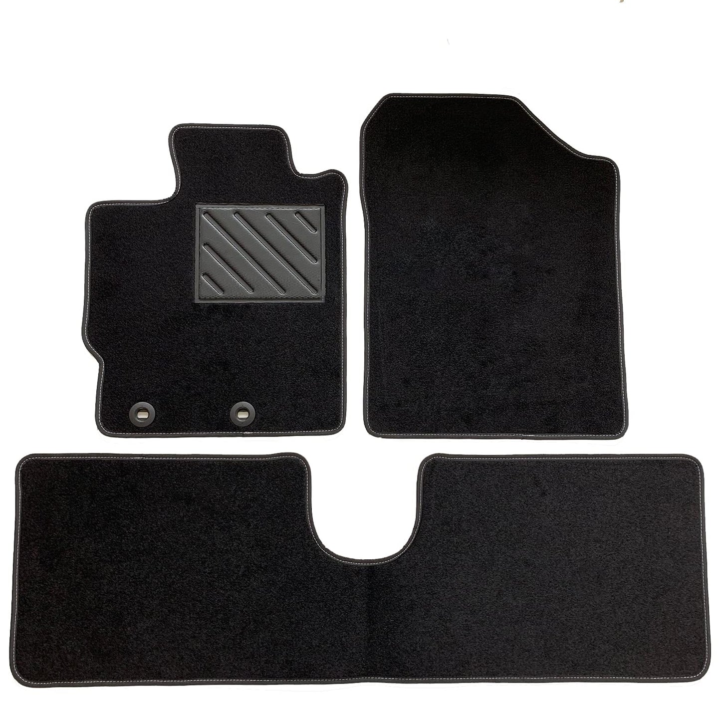 Paklājiņi Ford Kuga II 2012-2019, precīzi pielāgoti, neslīdoši, papēža spilventiņi no pastiprināta gumijas, siluets ar kāju atbalstu