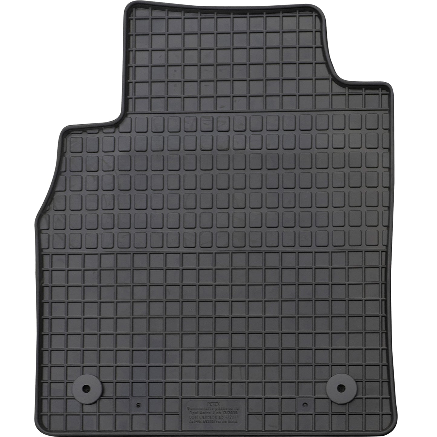 PETEX formas vadītāja gumijas paklājs Premium 1-TLG melns