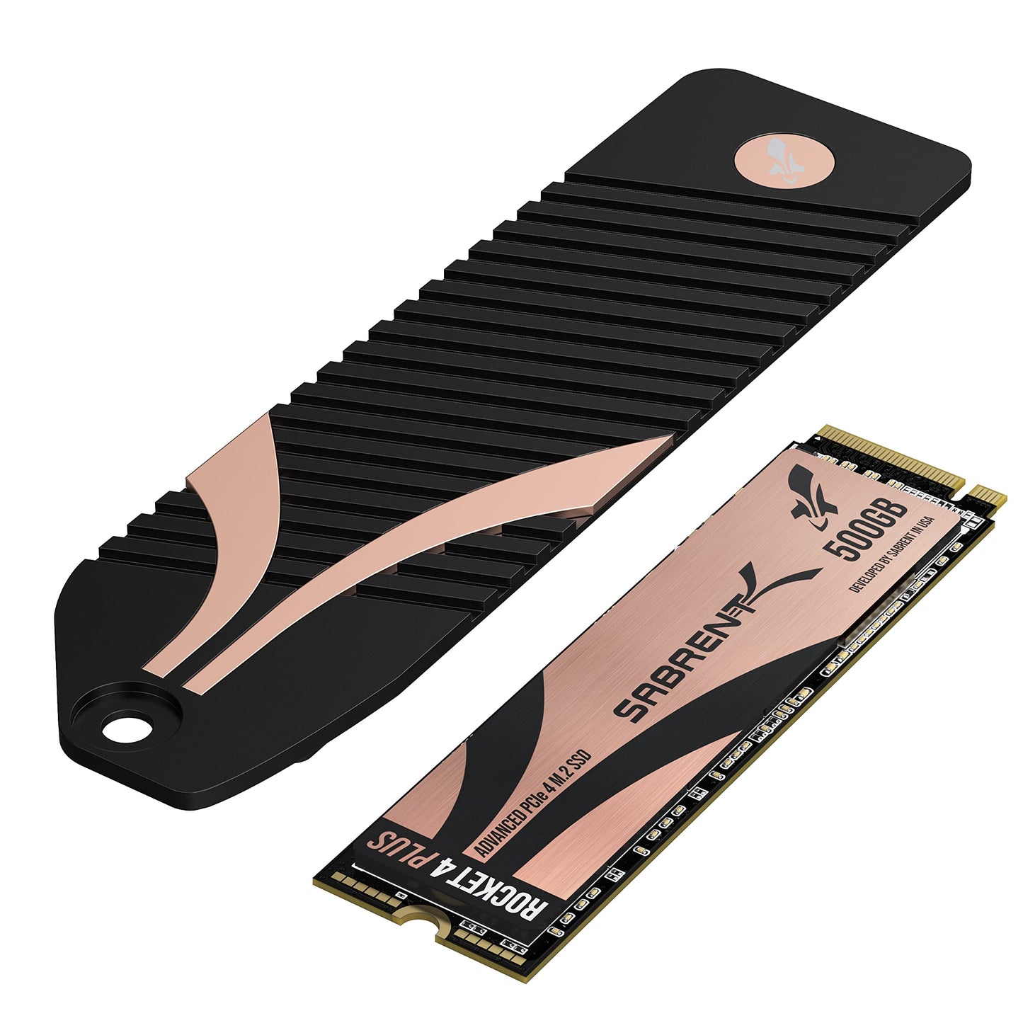 SABRENT M.2 NVMe SSD 500GB - 7000 MB/s read speed, PCIe 4.0, optimized for PS5 performance.