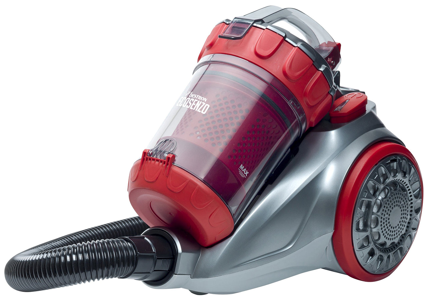 Bestron bezmaisu grīdas putekļsūcējs - 7,5 m darbības rādiuss, 1,5 l ietilpība, 700 W, sudrabs/sarkans