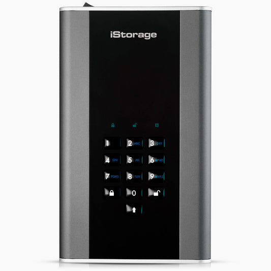iStorage diskAshur DT2 2 TB drošs šifrēts galddators cietais disks FIPS līmenis-3 paroli aizsargāts putekļu/ūdens izturīgs. IS-DT2-256-2000-C-X
