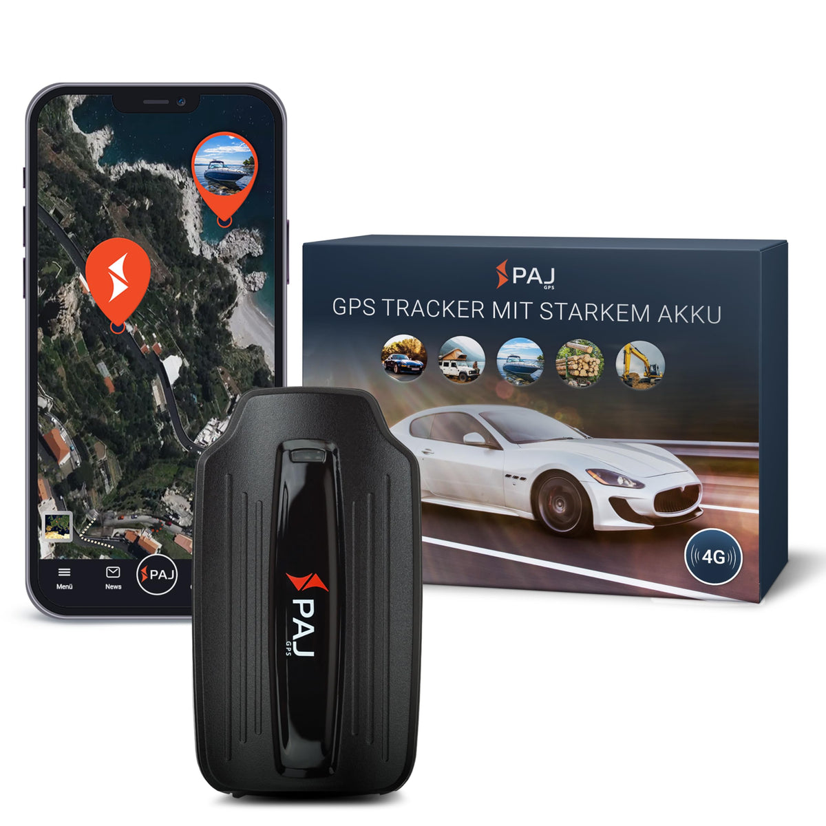 Ilgas darbības GPS izsekotājs transportlīdzekļiem Power Finder 4G ar magnētisku stiprinājumu