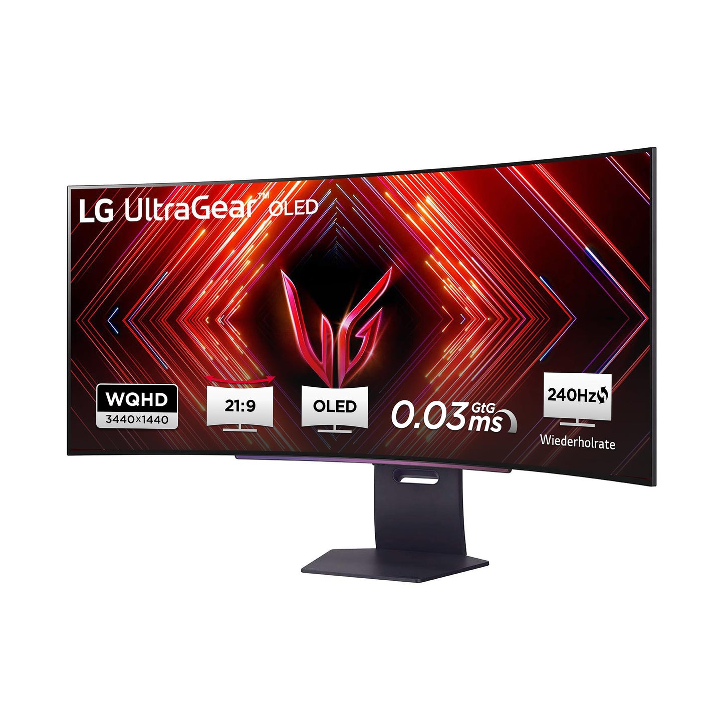 LG 45GS95QX-B UltraWide QHD OLED Monitor - 45", 3440x1440, 240Hz, 0.03ms, DisplayHDR 400, NVIDIA G-Sync, AMD FreeSync