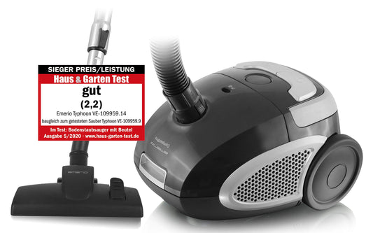 Emerio putekļsūcējs - jaudīgs 800W, kompakts un viegls, 2,0L, piemērots cietām un paklāju grīdām, saderīgs ar Y05.