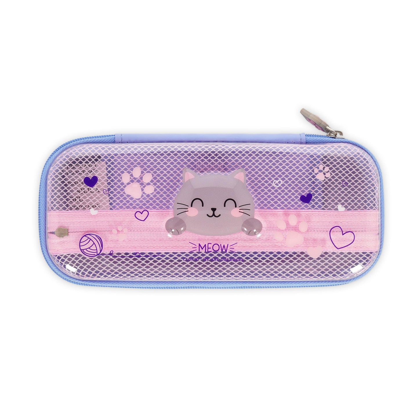 LEGAMI Wonderwow penālis ar Kitty motīvu, 2 nodalījumi, iekšējais zīmuļu turētājs, iekšējā kabata ar tīkla audumu, rāvējslēdzējs, 23 x 11 x 5 cm