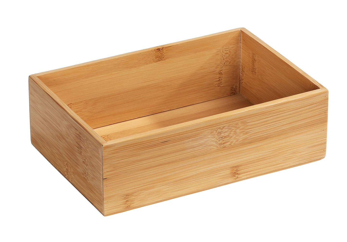 Bambusa organizators Terra L, WENKO, praktiska uzglabāšanas kaste skapjiem un plauktiem, 22 x 7 x 15 cm, dabīga