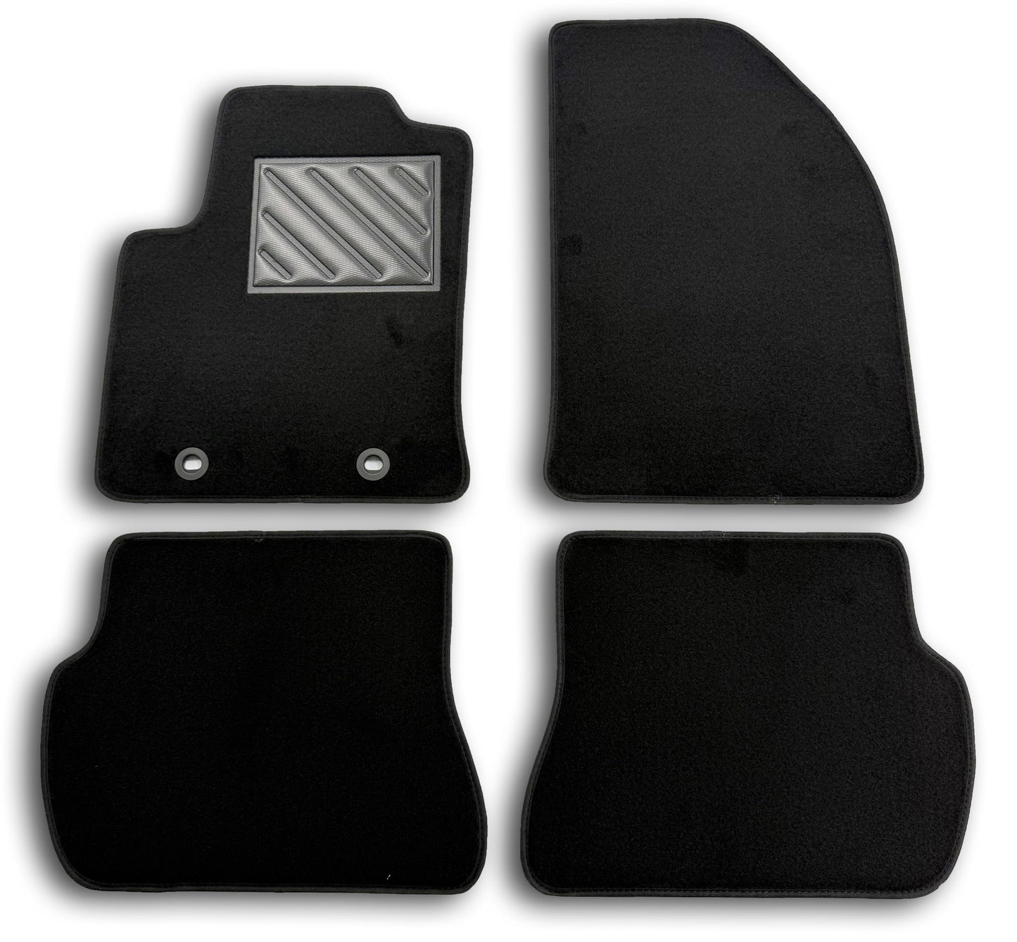 Paklājiņi Ford Fusion Restyling no 2005. līdz 2008. gadam, Fix ovāli, precīzi, neslīdoši, PVC papēža spilventiņi