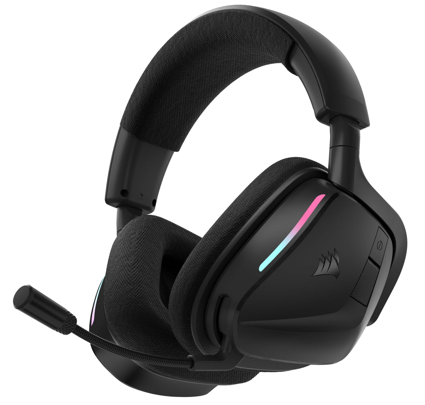 Bezvadu spēļu austiņas Corsair Void v2 Wireless ar mikrofonu, Dolby Atmos, 70 stundu akumulatoru, oglekļa krāsā