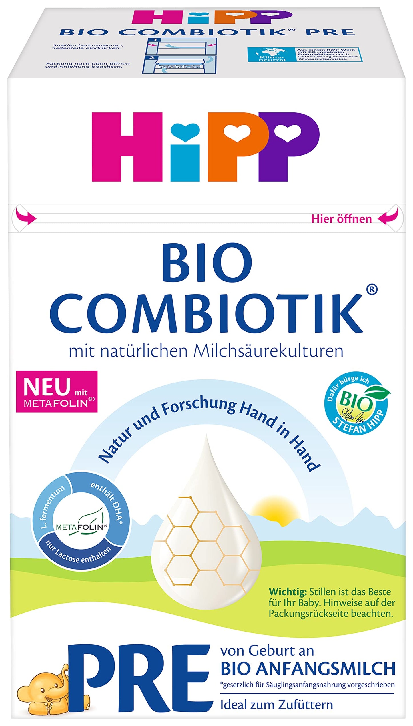 Zīdaiņu piena maisījums HiPP Bio Milchnahrung PRE BIO Combiotik