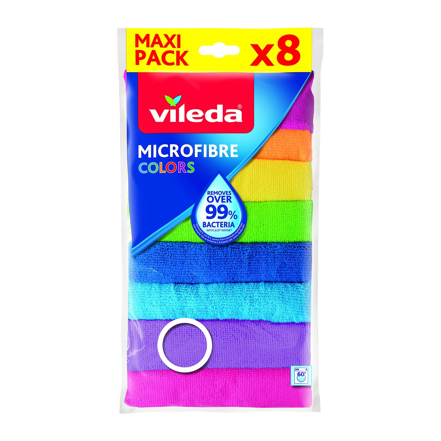 Mikrošķiedras universālās drānas Colors, Vileda, 30 x 30 cm, daudzkrāsainas, 8+1 bez maksas