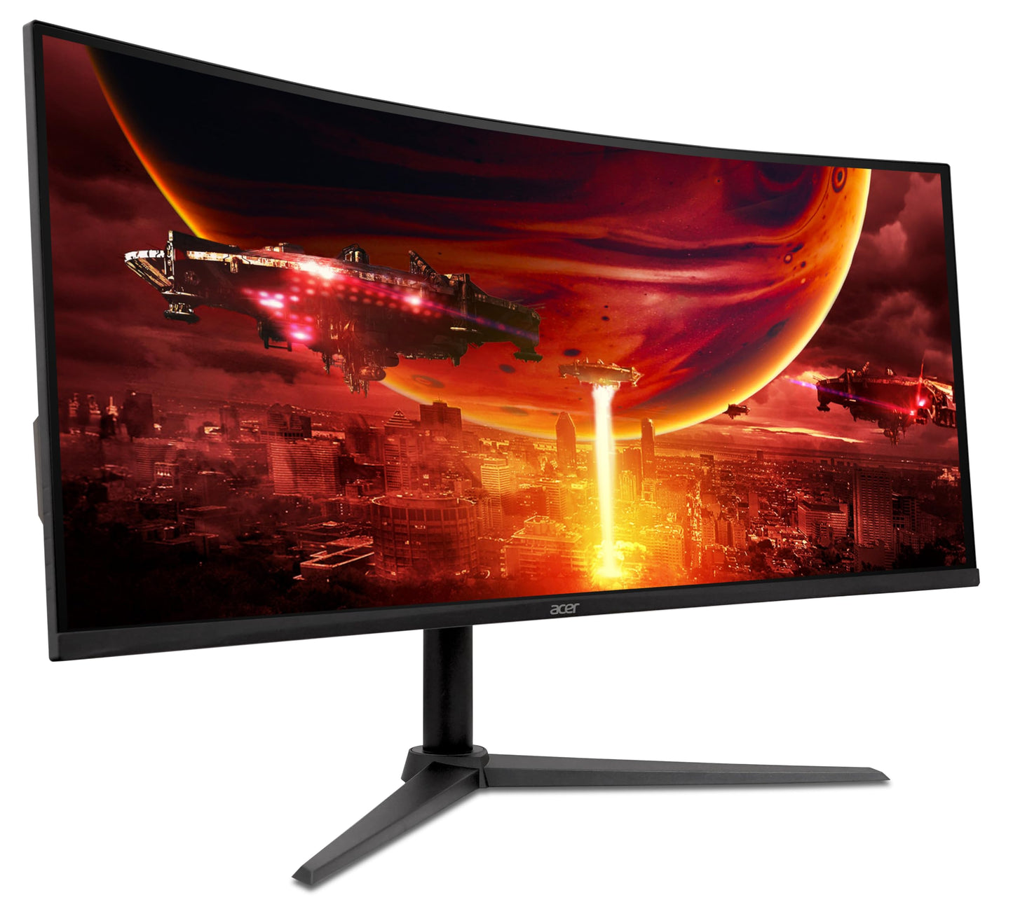 Acer Nitro XZ342CU V3 - 34" UWQHD curved gaming monitor, 180Hz DP, 100Hz HDMI, height adjustable, FreeSync Premium.