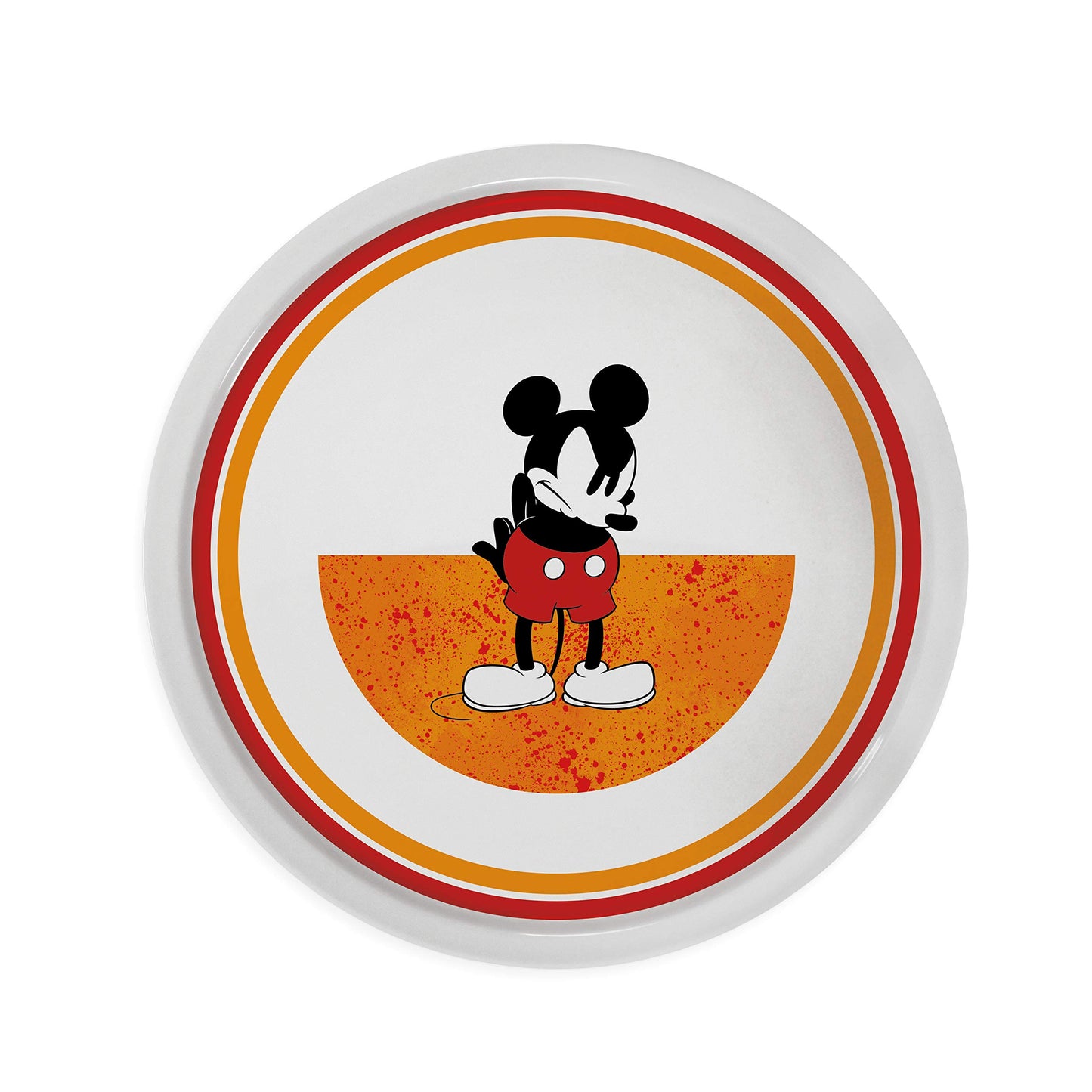 Egan TORTES PLĀTS MICKEY ES ESMU ORANŽS - 30 cm, vibrant orange, Mickey Mouse design, perfect for serving desserts.
