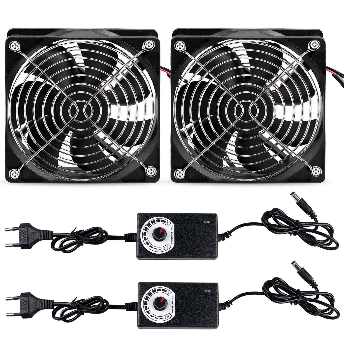 2 gab. mini nosūces ventilators 120mm, DC12V dūmu nosūces ventilators, mini nosūkšanas ventilators 2750rpm, aksiālais ventilators, 12v radiālais ventilators ar regulējamu ātrumu, ieplūdes ventilators audzēšanas teltij, DIY BBQ