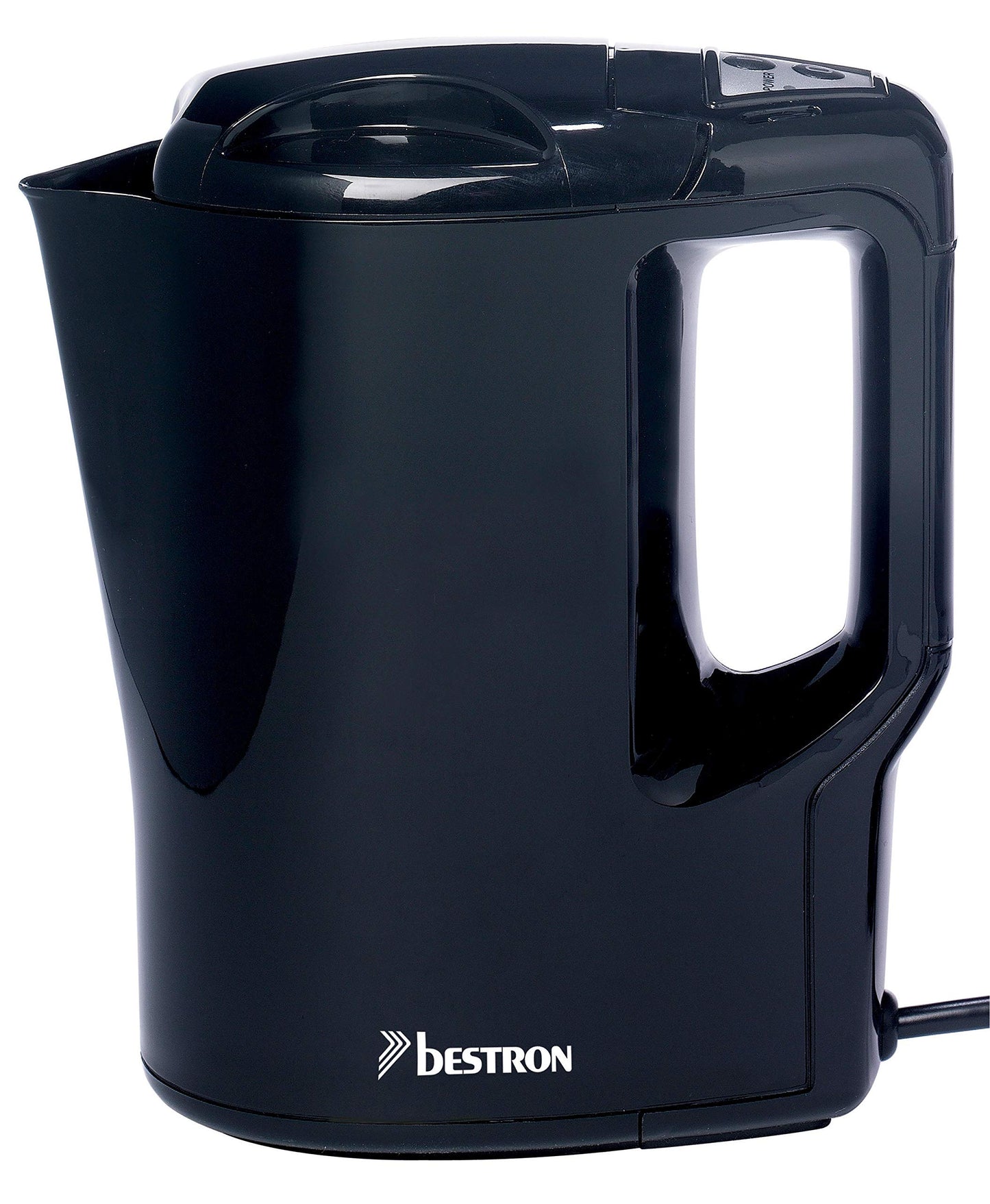 Bestron AWK810 Travel Kettle - 0.9L capacity, 500W, automatic shut-off, compact design, black color.