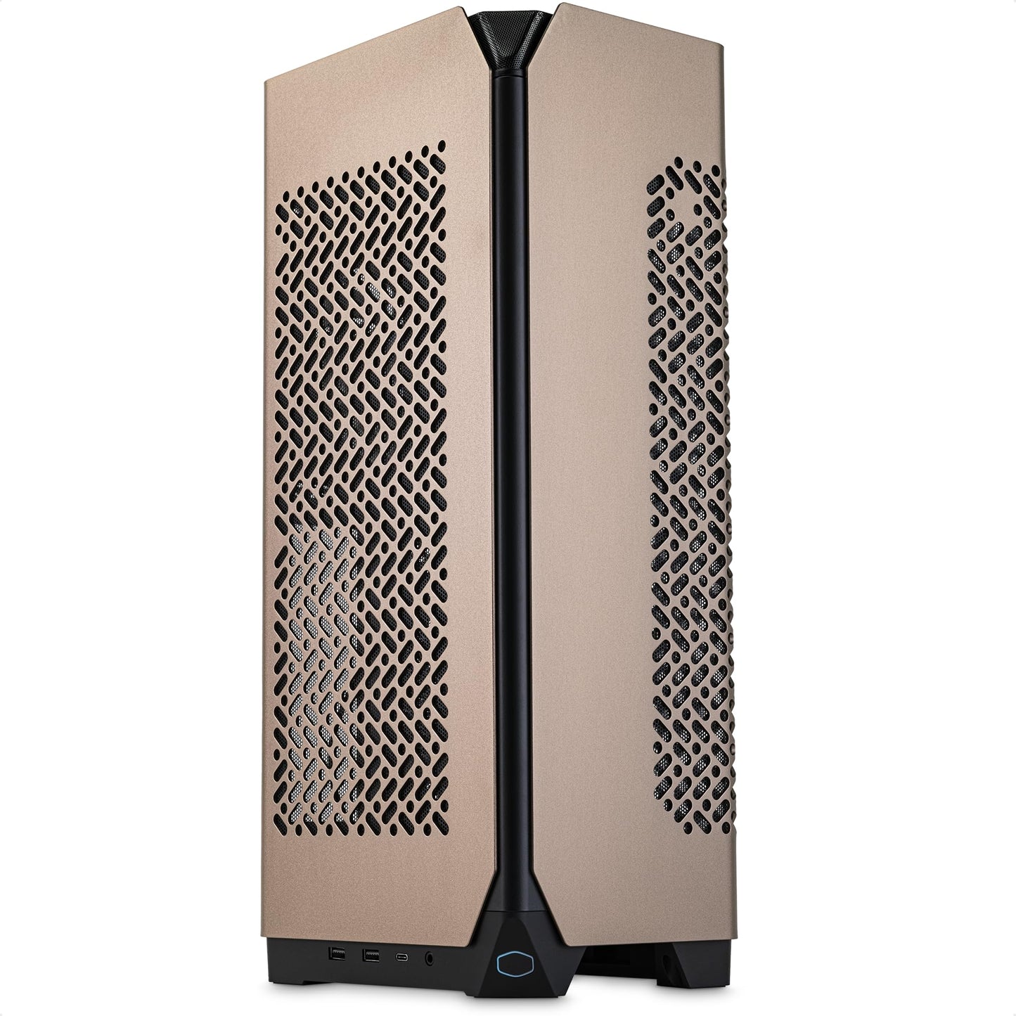 Cooler Master NCORE 100 MAX Bronze Mini-ITX Tower - AIO cooling, 850W SFX Gold PSU, easy installation, PCIe 4.0 riser, vertical GPU support.