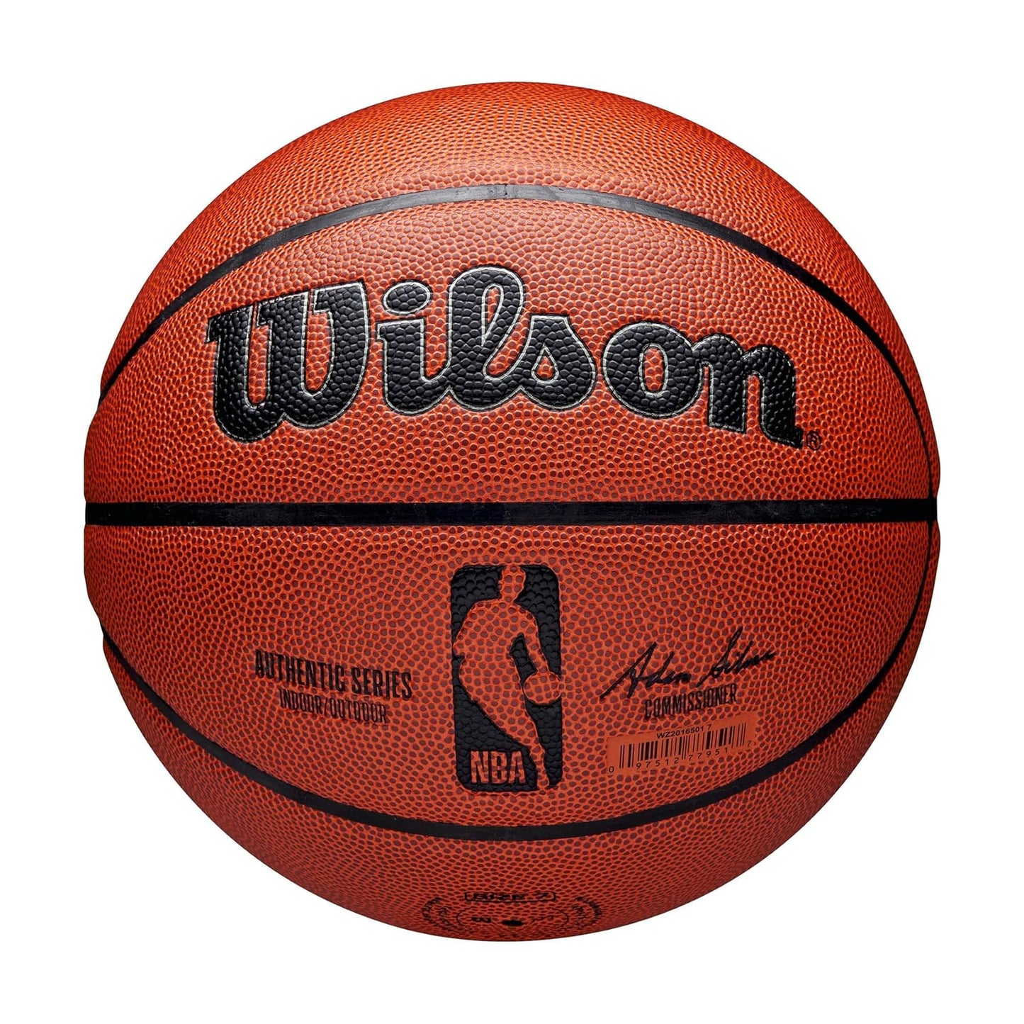Basketbola bumba Wilson NBA Authentic Series Indoor-Outdoor Ball WZ2016501XB, universāls, oranža, 7. izmērs