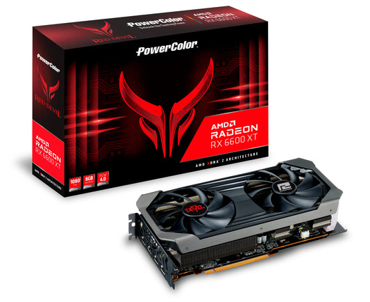Powercolor Radeon RX 6600XT Red Devil OC 8GB - High-performance graphics card with overclocking capabilities and 8GB memory.