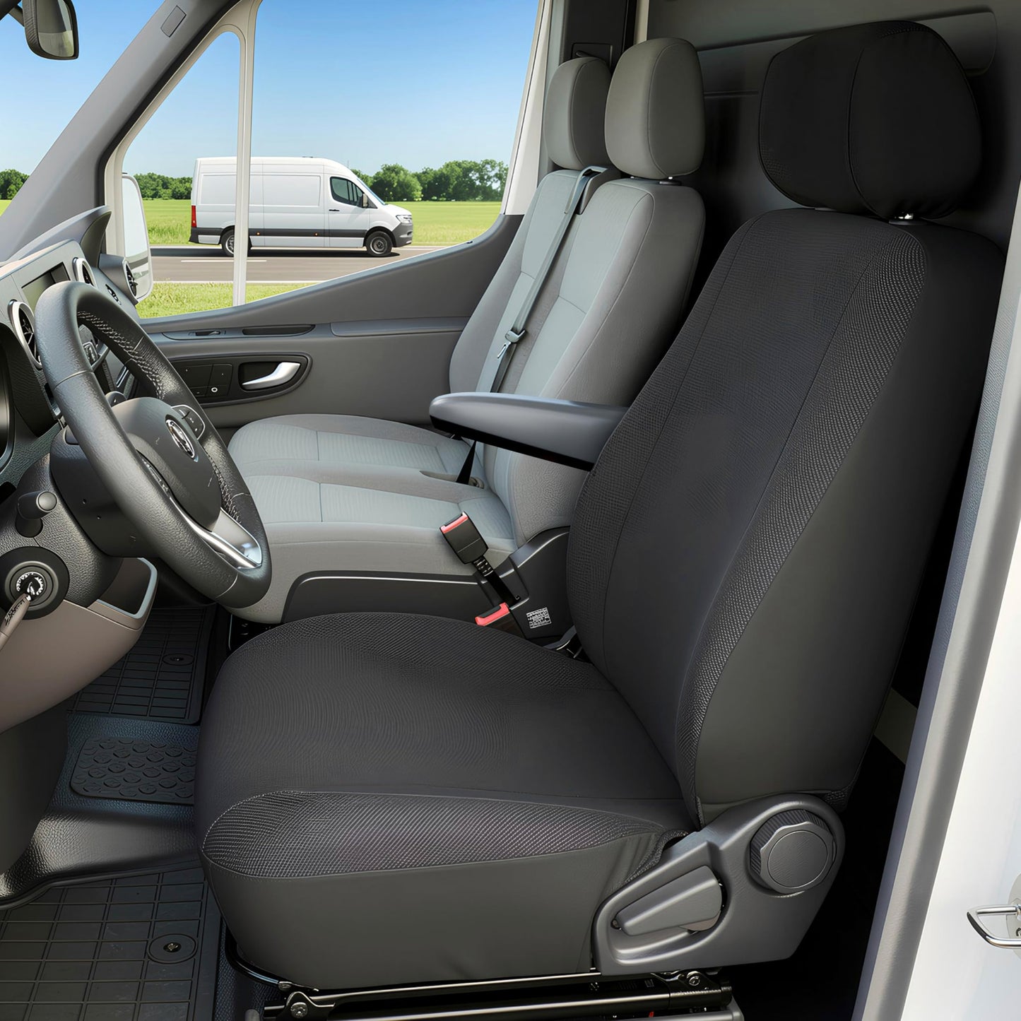 Auto sēdekļa pārvalks WALSER precīza piegriezuma, transportiera aizsargpārvalks audums, saderīgs ar VW T6, viens priekšējais sēdekļa pārvalks