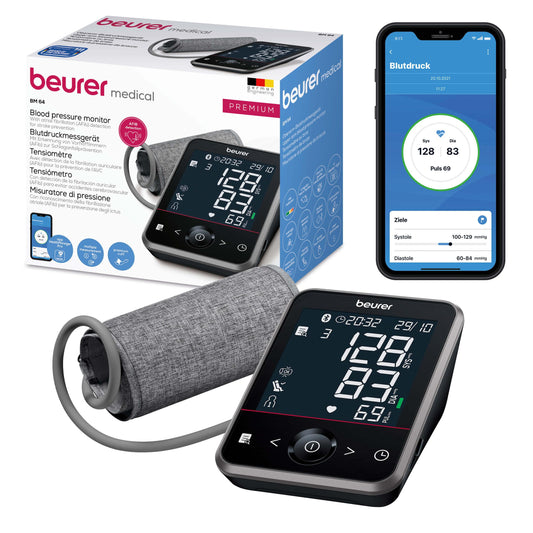 Beurer BM 64 - Augšdelma asinsspiediena mērītājs ar AFib noteikšanu, lietotnes savienojumu un miera indikatoru.