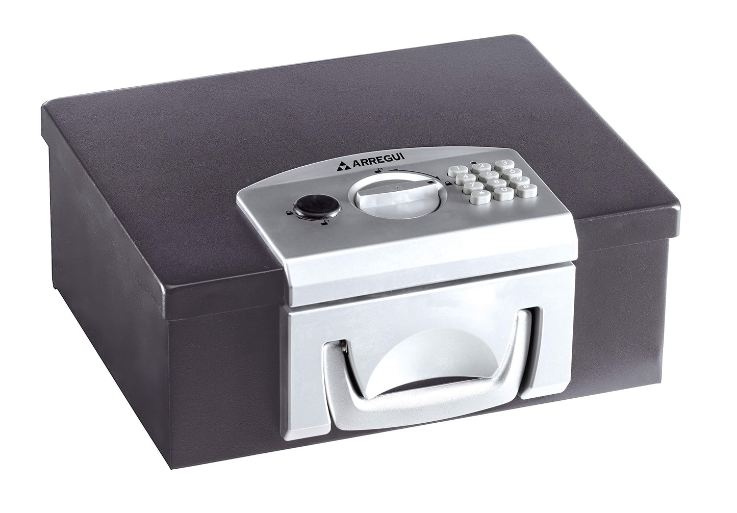 ARREGUI Bric C9547 pārnēsājama naudas kaste | dokumentu kaste | dokumentu kaste ar elektronisko slēdzeni | kases seifs ar rokturi | portfeļa tipa seifs | 13 x 32,5 x 25,5 cm, schwarz
